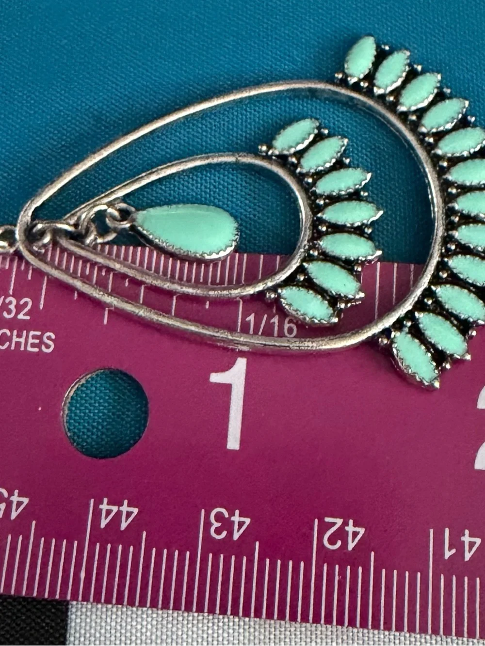 Turquoise Teardrop Dangle Earrings - Women Jewelry